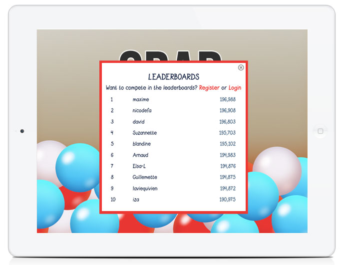 Grab And Win White Label HTML5 Game Leaderboards