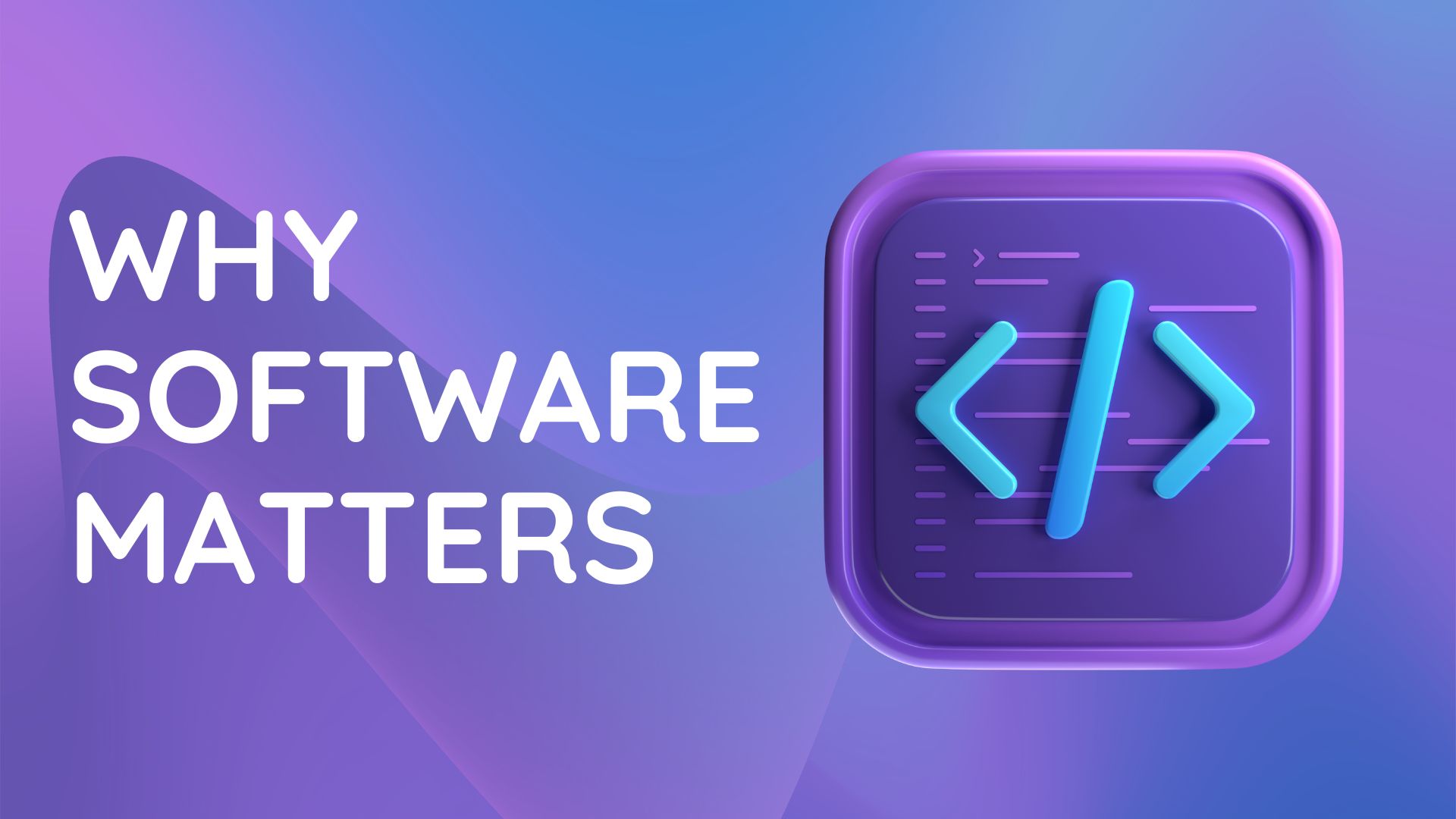 Why software matters