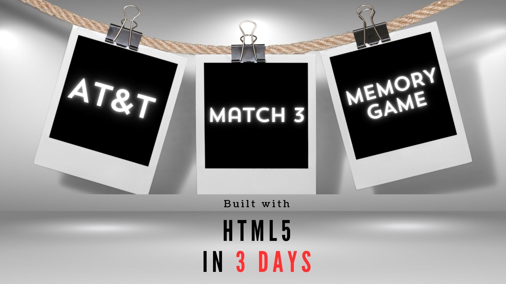 AT&T Match 3 Memory Game built with HTML5 in 3 days