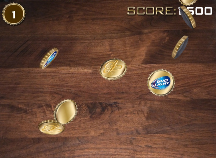 Budlight Beer Bottle Cap Game