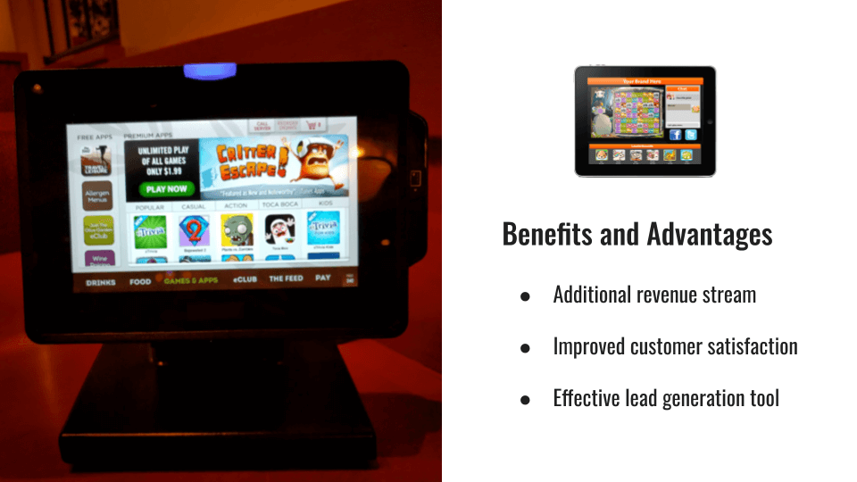 Games for Tableside Tablets in the Hospitality Industry