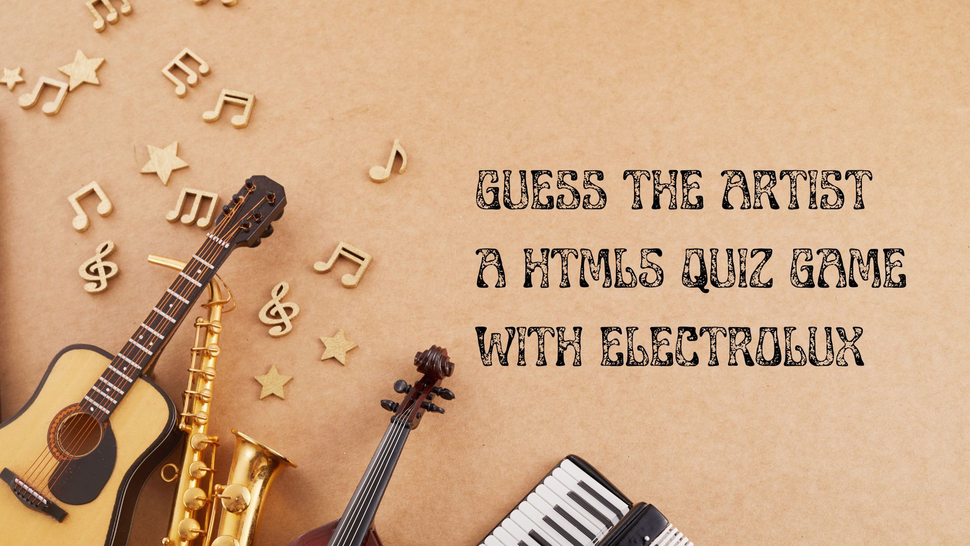 Guess the Artist, a HTML5 quiz game with Electrolux