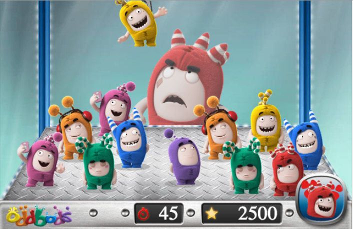 Oddbods Claw Crane, a 3D Animated HTML5 Game