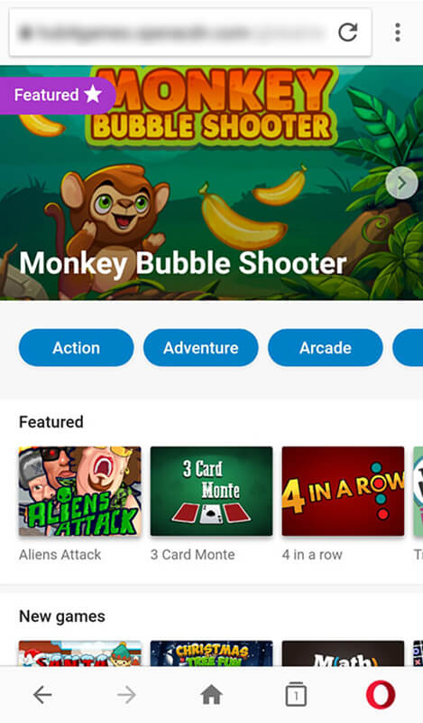 Opera Browser HTML5 Games