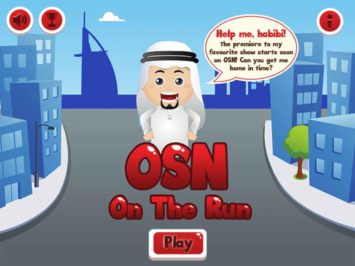 OSN On The Run - HTML5 Game for a TV Network