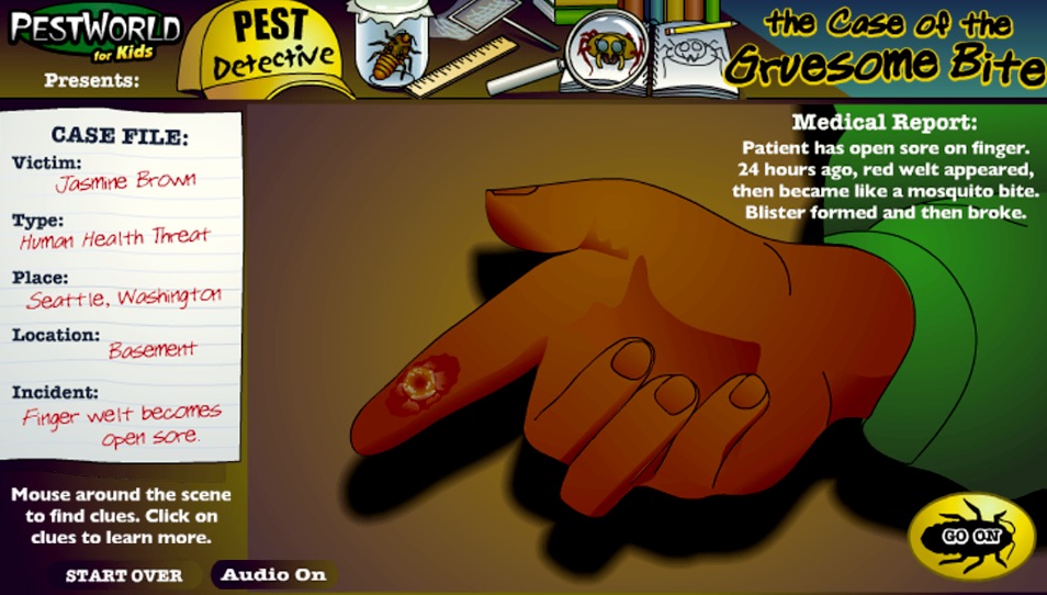 Pest Detective - an educational game built with HTML5