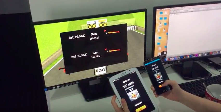 Toyota NHRA - A digital signage game built with HTML5