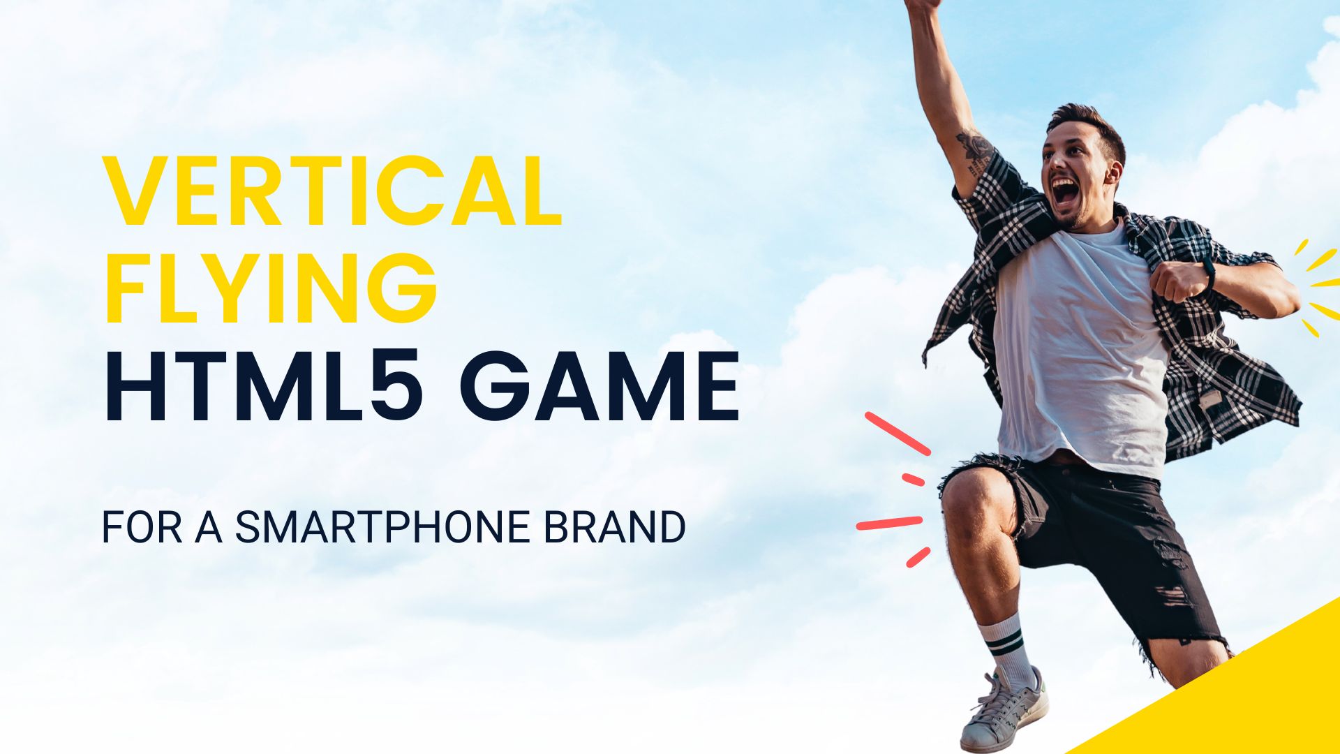 Vertical flying HTML5 game for a smartphone brand