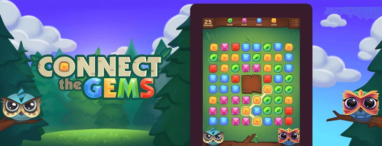 Connect The Gems HTML5 Game
