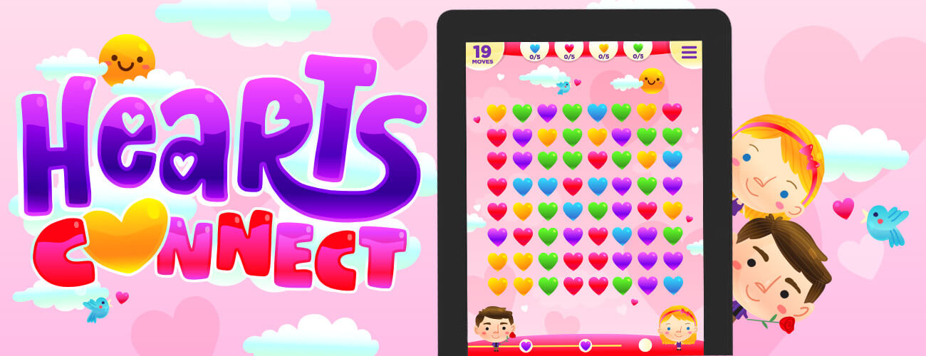 Hearts Connect HTML5 Game