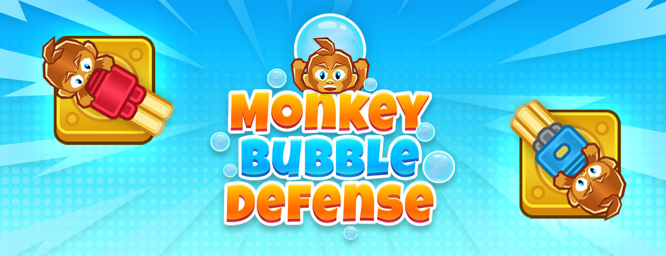Monkey Bubble Defense HTML5 Game