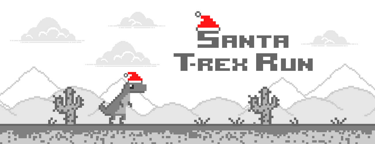 Santa T-Rex Run HTML5 Game