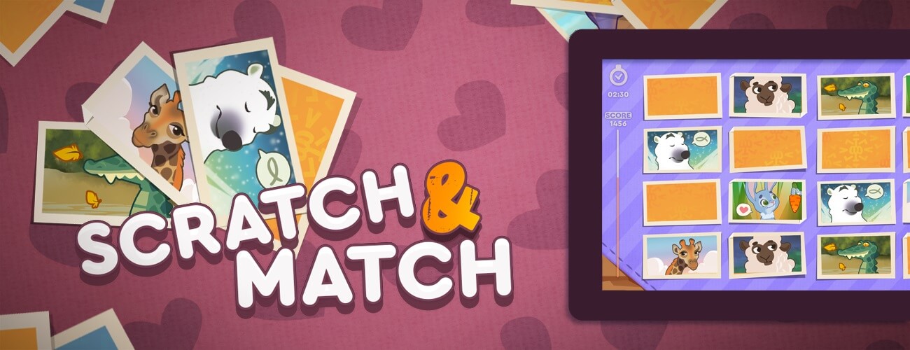 Scratch & Match - Animals HTML5 Game