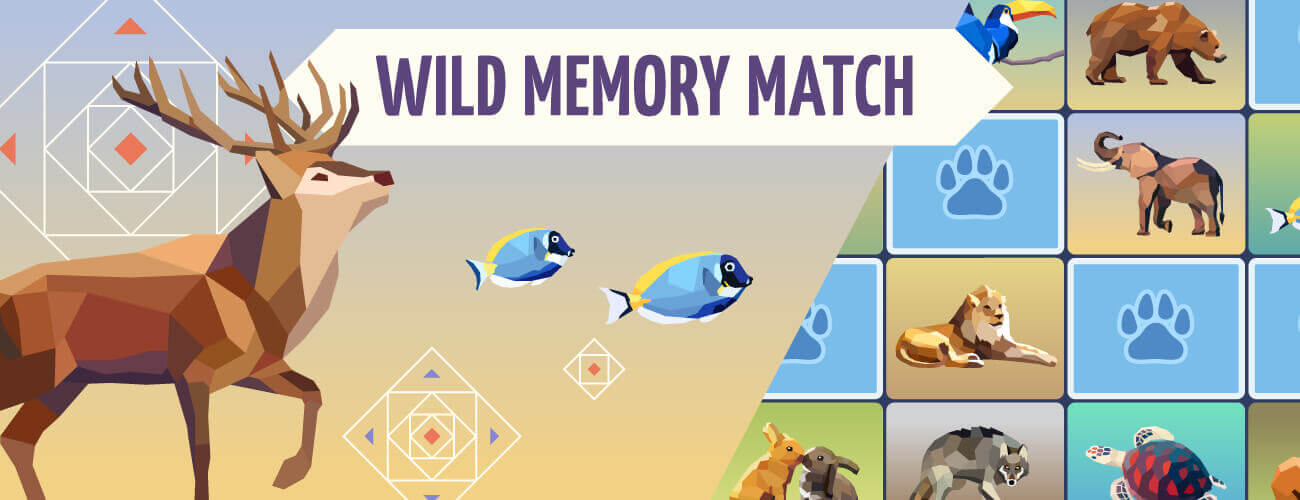 Wild Memory Match HTML5 Game