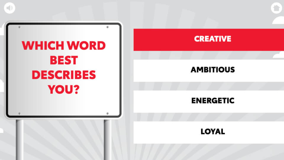 Corporate Event Games Toyota Personality Quiz Screenshot 2