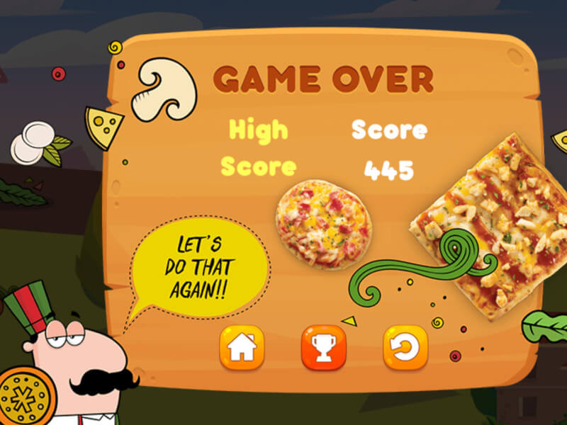 Custom Development Games Pizza Brand Screenshot 4