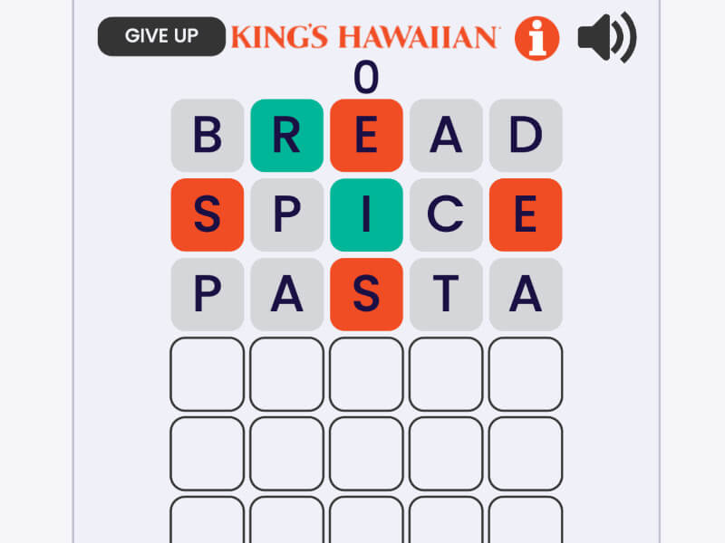 Custom Wordle Game For Bakery Chain Screenshot 2
