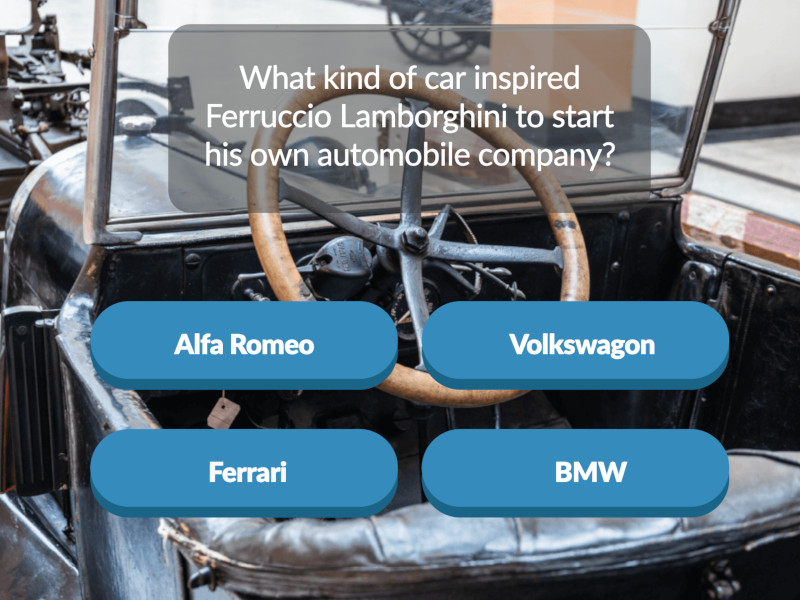 Gamification With Coupon Voucher And QR Codes Automotive History Trivia Screenshot 1