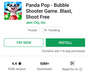 Panda Pop Instant App